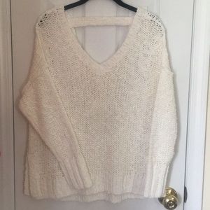 2/$20 HOLLISTER CROTCHET IVORY SWEATER